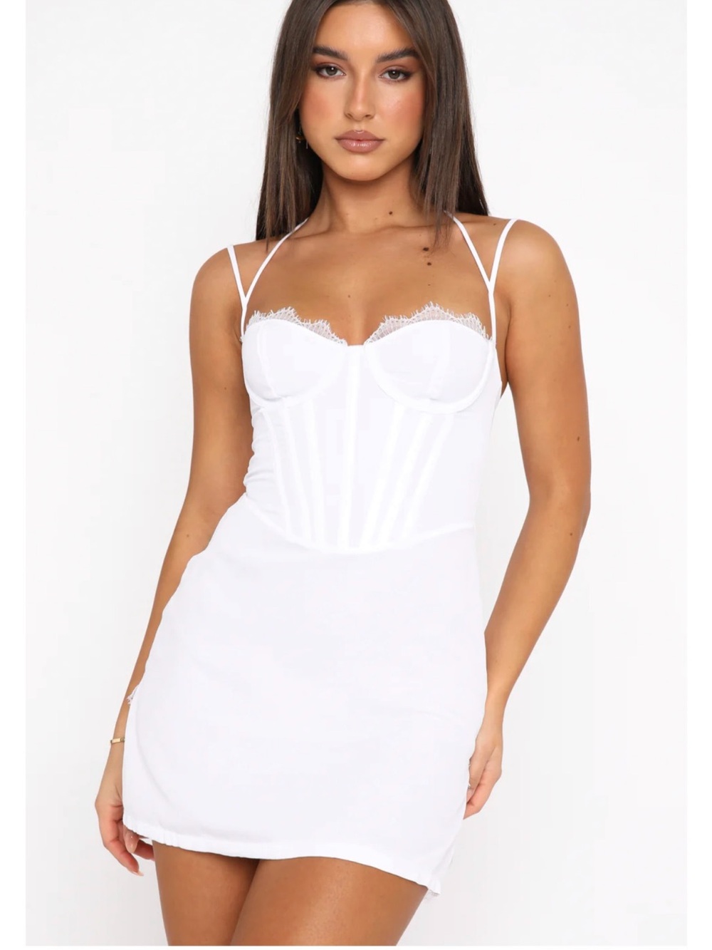 White fox white Corset dress. Size M runs small fits like a small